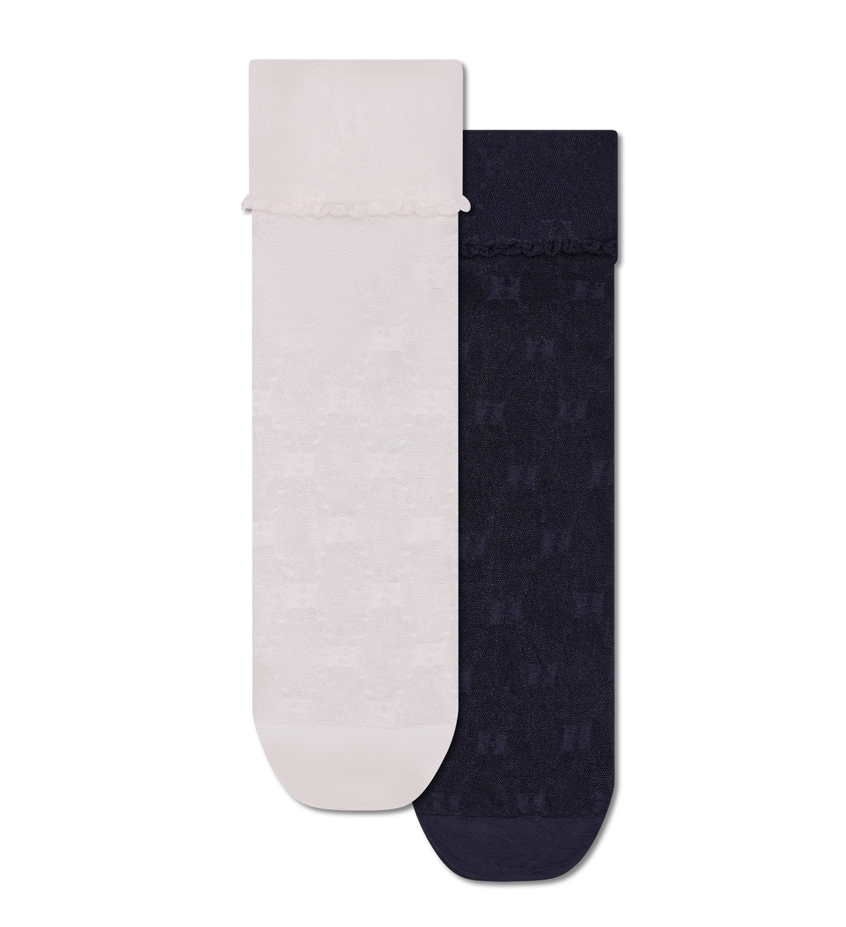 2-Pack H Monogram Mini Crew Socks