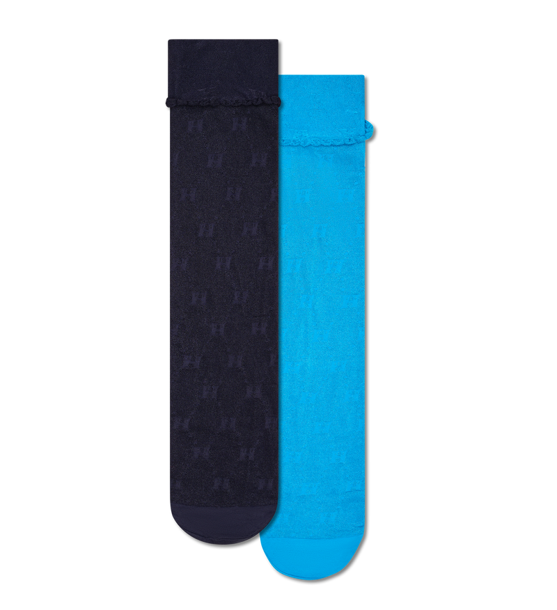 2-Pack H Monogram Tall Crew Socks