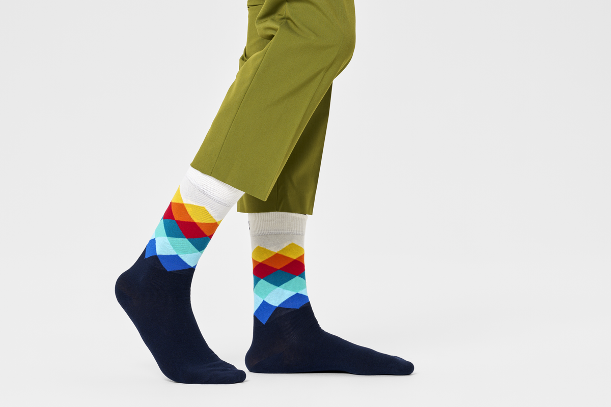 Faded Diamond Sock