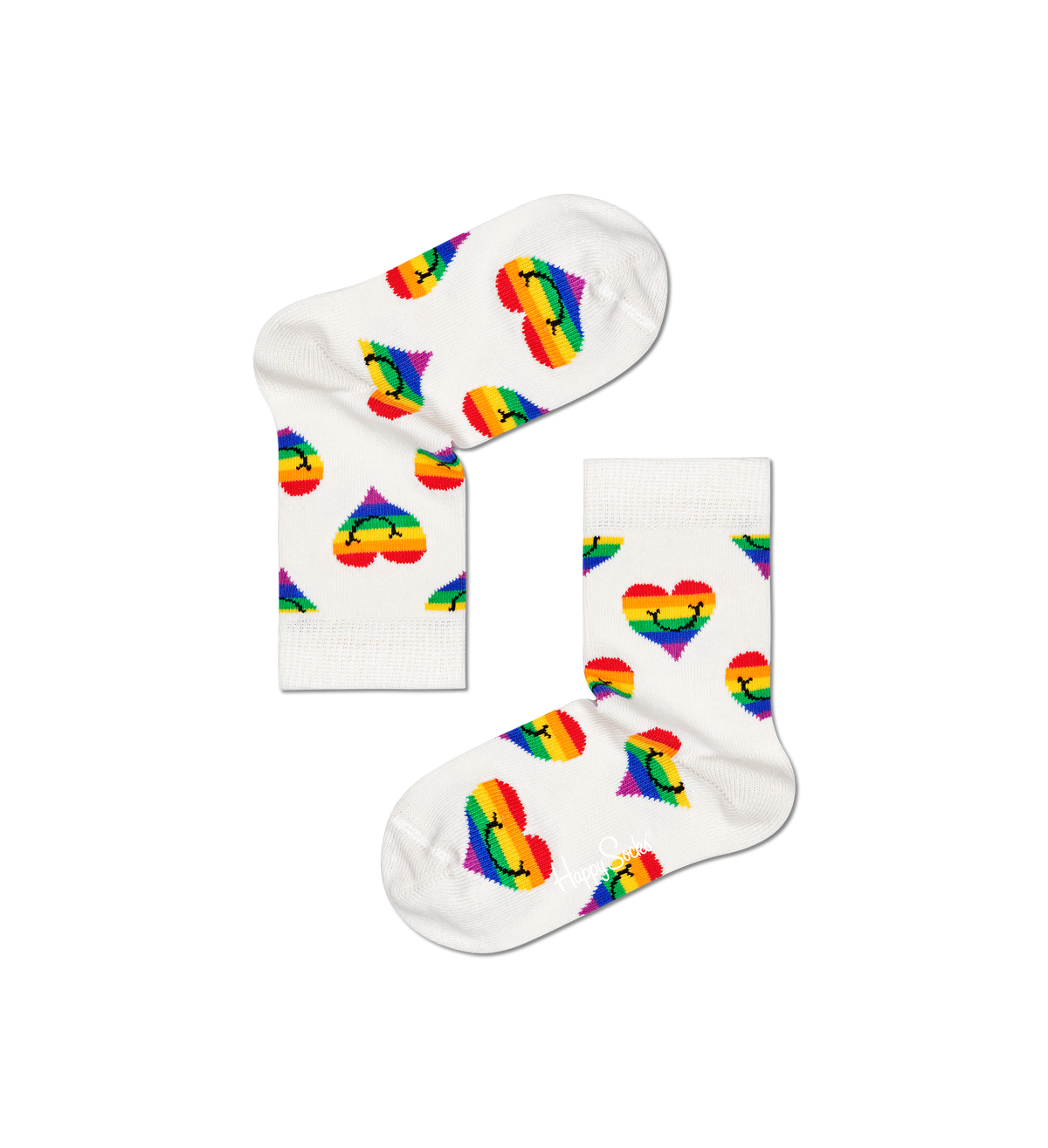 Kids Pride Smiling Heart Sock
