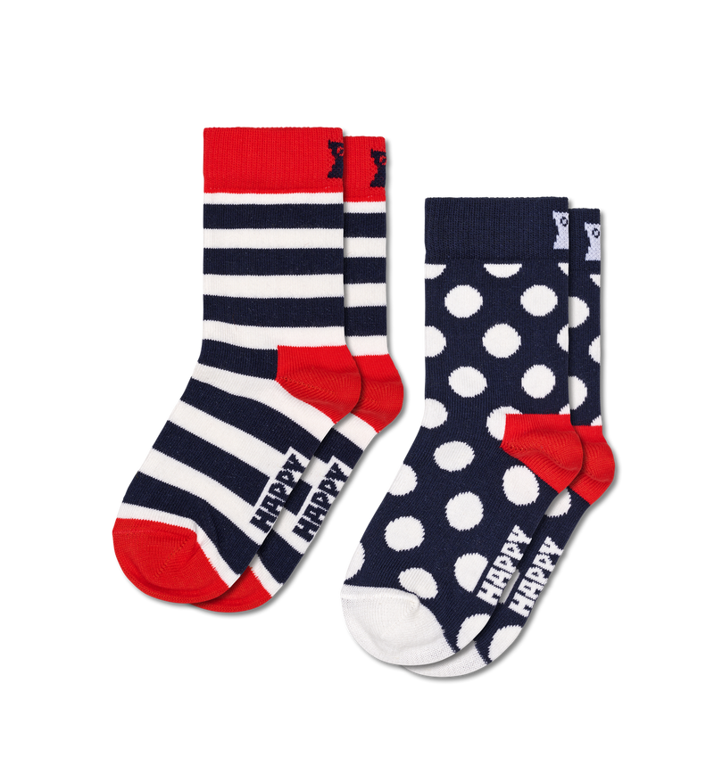 Kids 2-Pack Stripe Socks