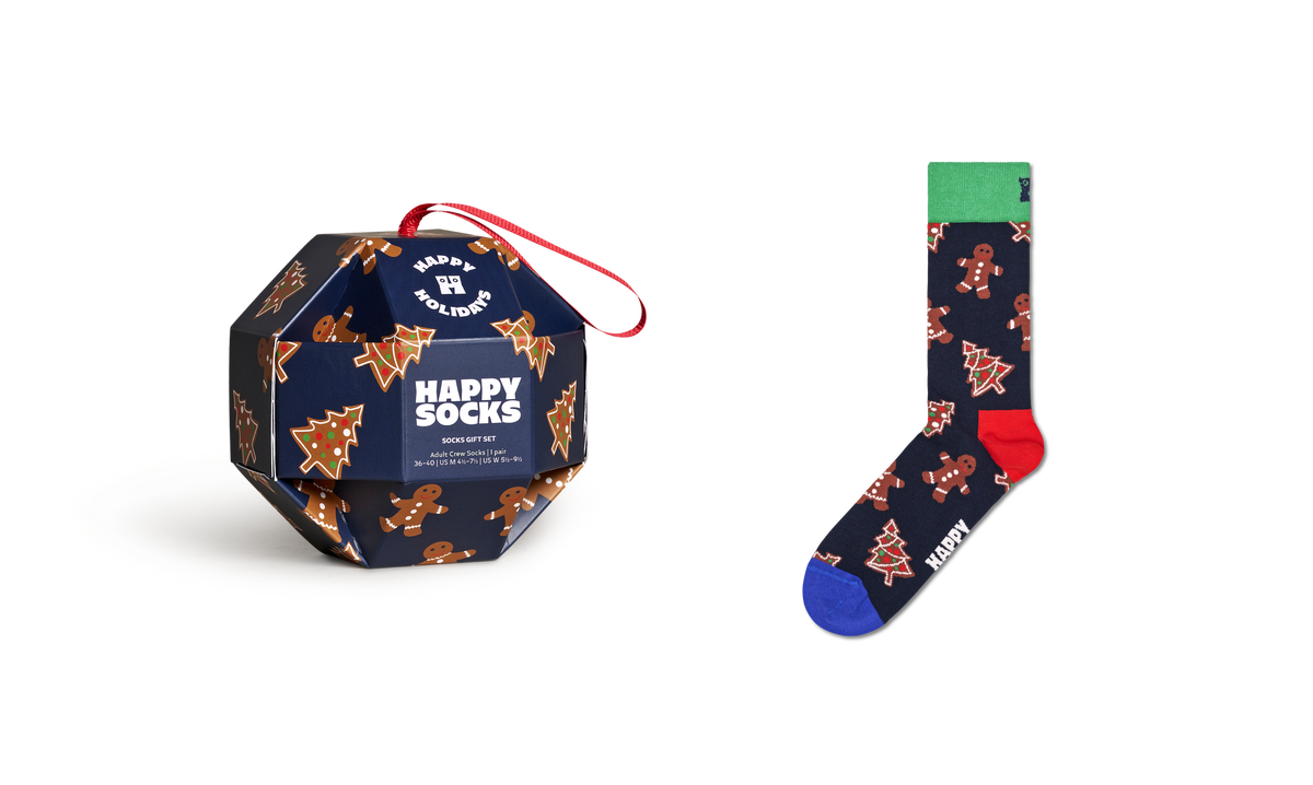 1-Pack Gingerbread Cookies Socks Gift Set