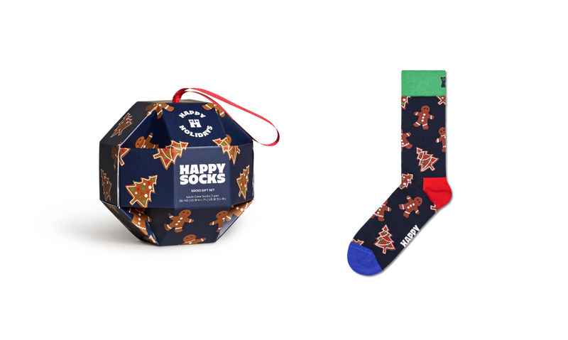 1-Pack Gingerbread Cookies Socks Gift Set