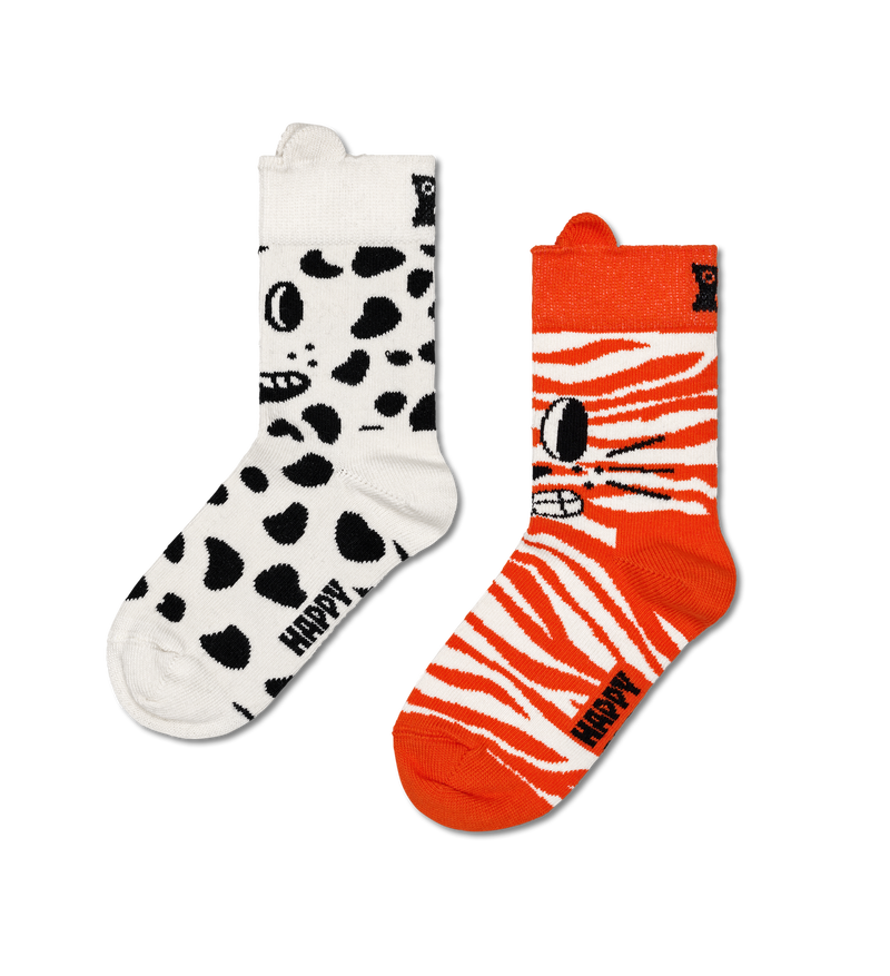 Kids 2-Pack Cat & Dog Socks