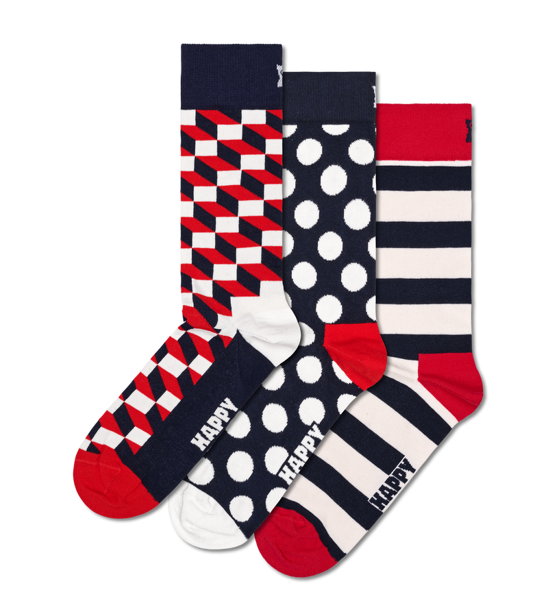 3-Pack Classic Filled Optic Socks