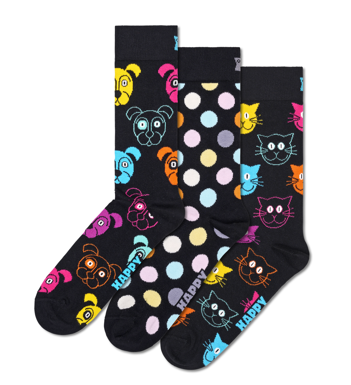 3-Pack Classic Dog Socks