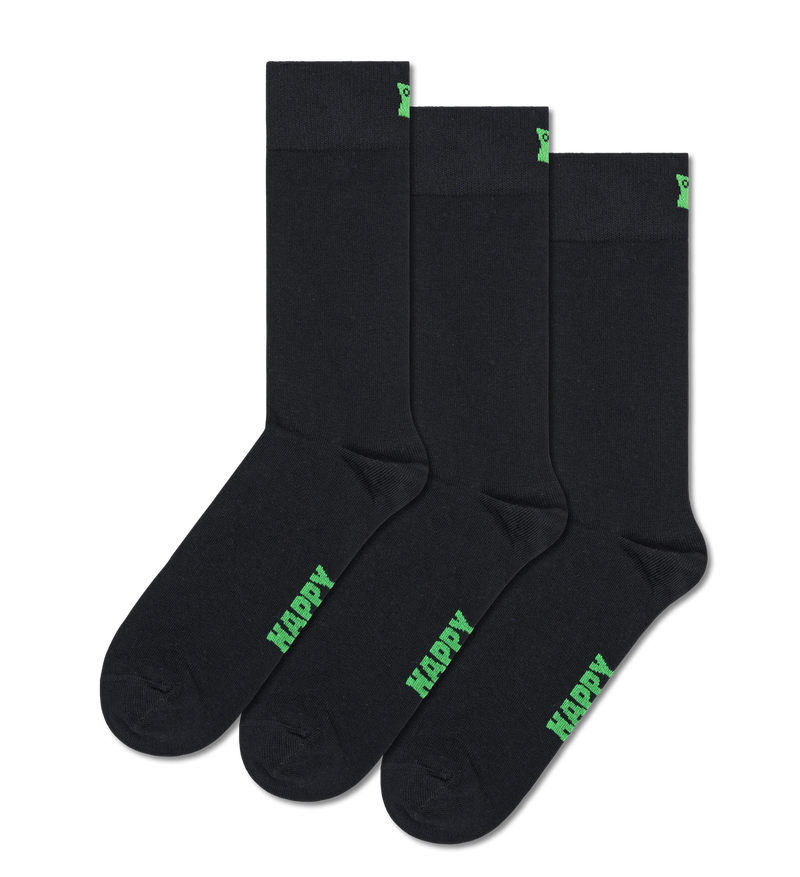 3-Pack Solid Socks