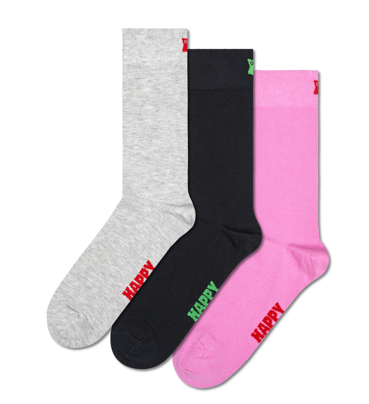 3-Pack Solid Socks