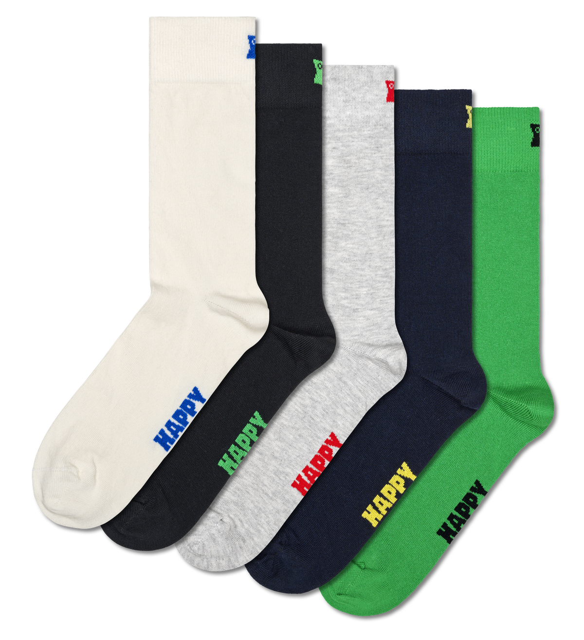 5-Pack Solid Socks