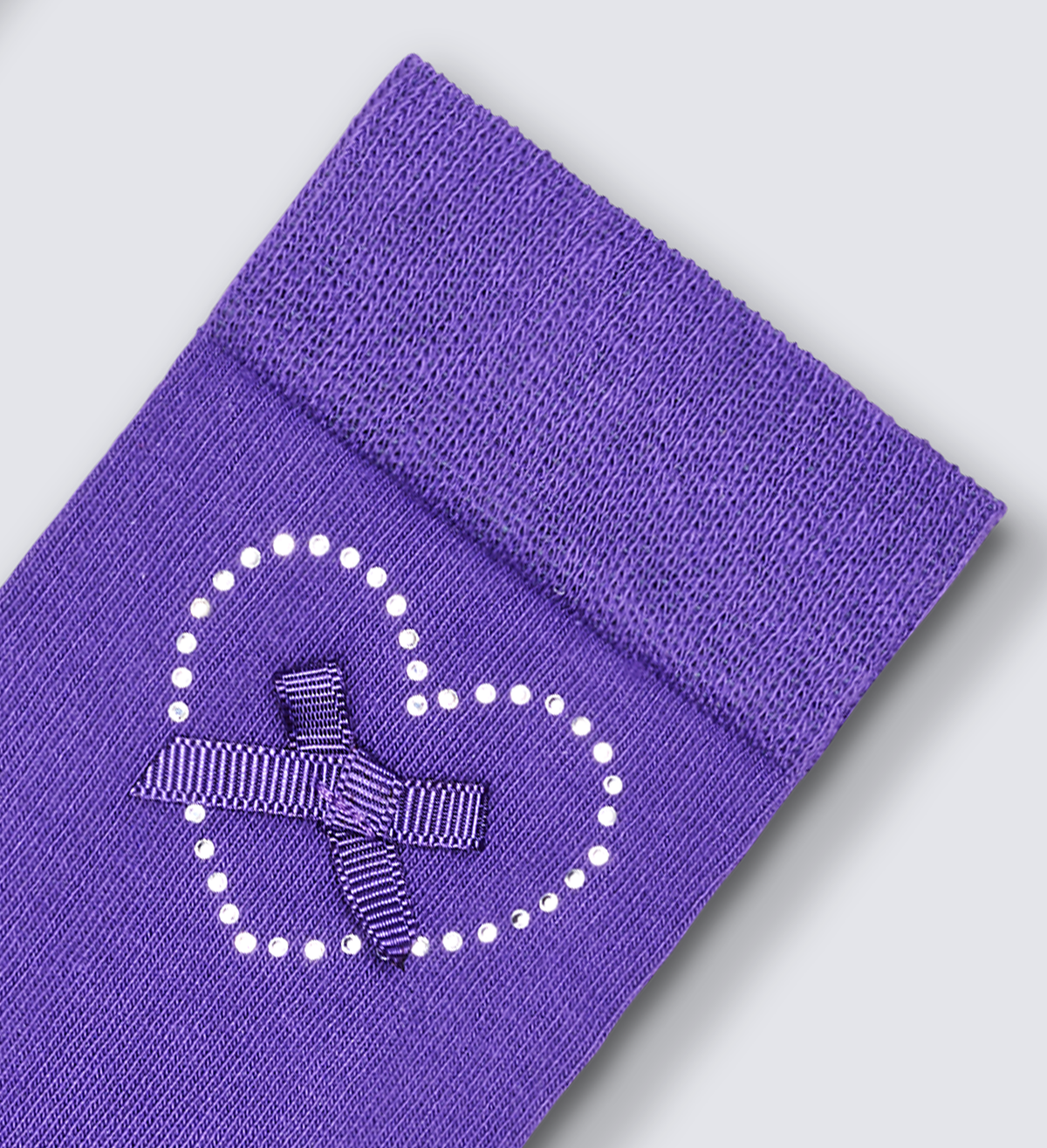 Bow Heart 1/2 Crew Sock