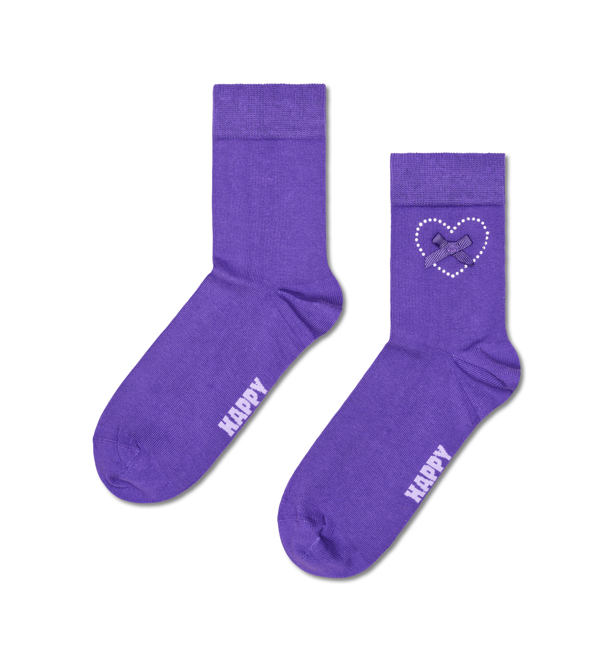 Bow Heart 1/2 Crew Sock