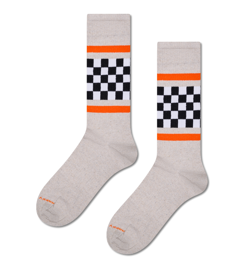 Checked Stripe Sneaker Sock