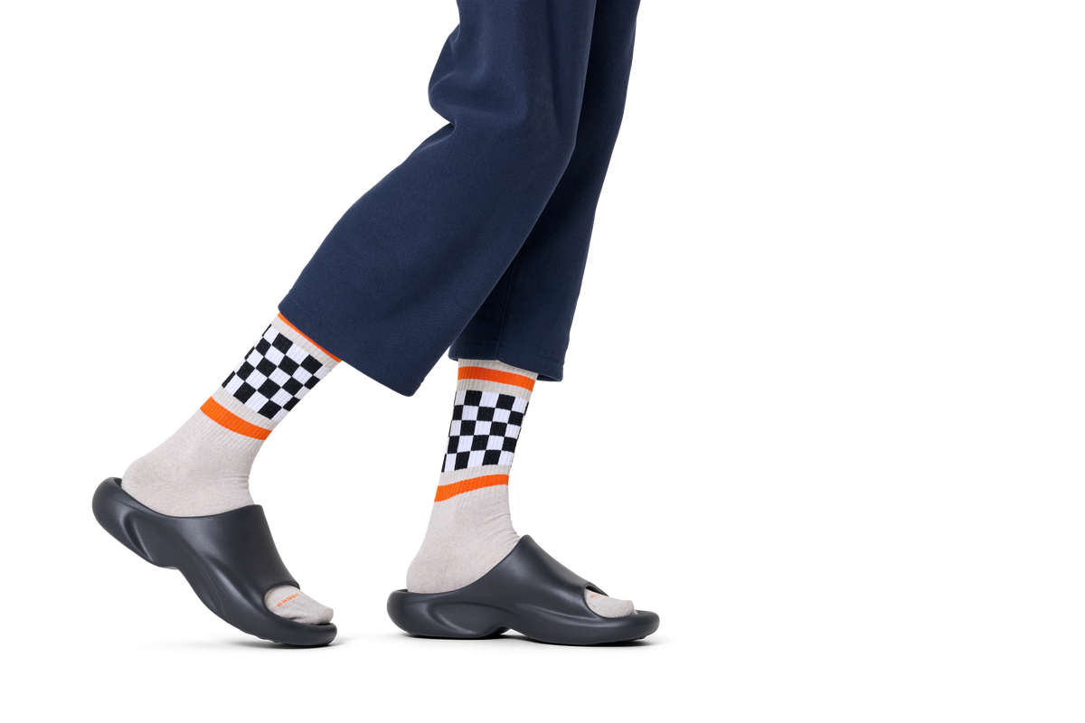 Checked Stripe Sneaker Sock
