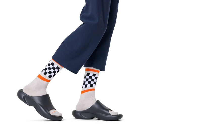 Checked Stripe Sneaker Sock