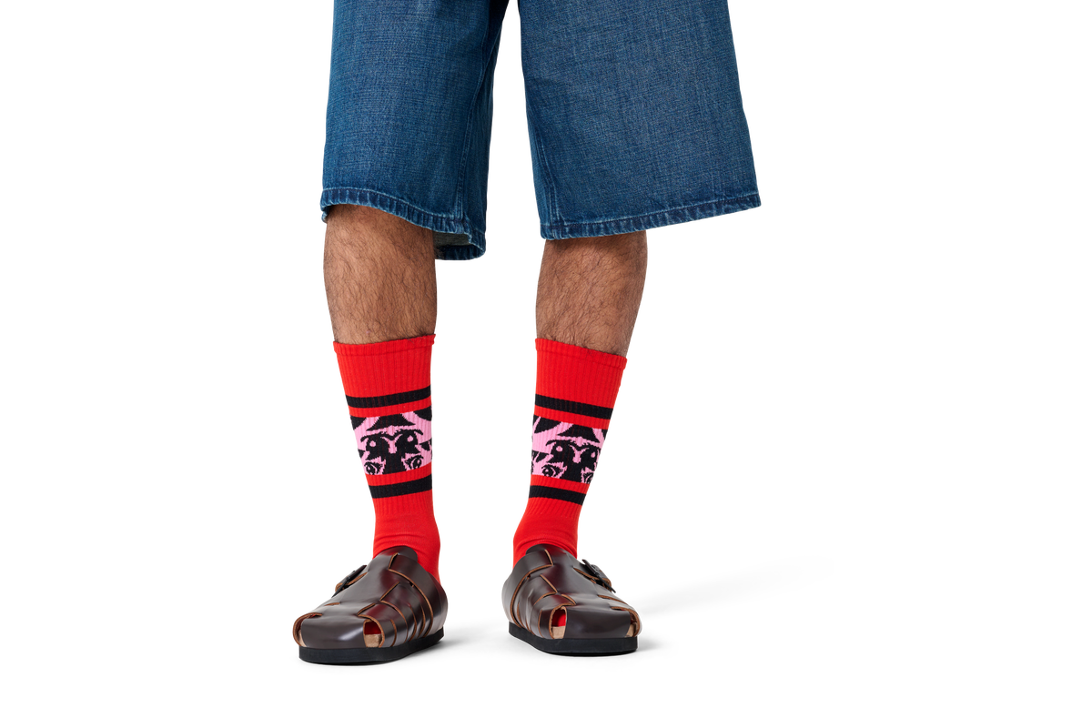 Anime Stripe Sneaker Sock