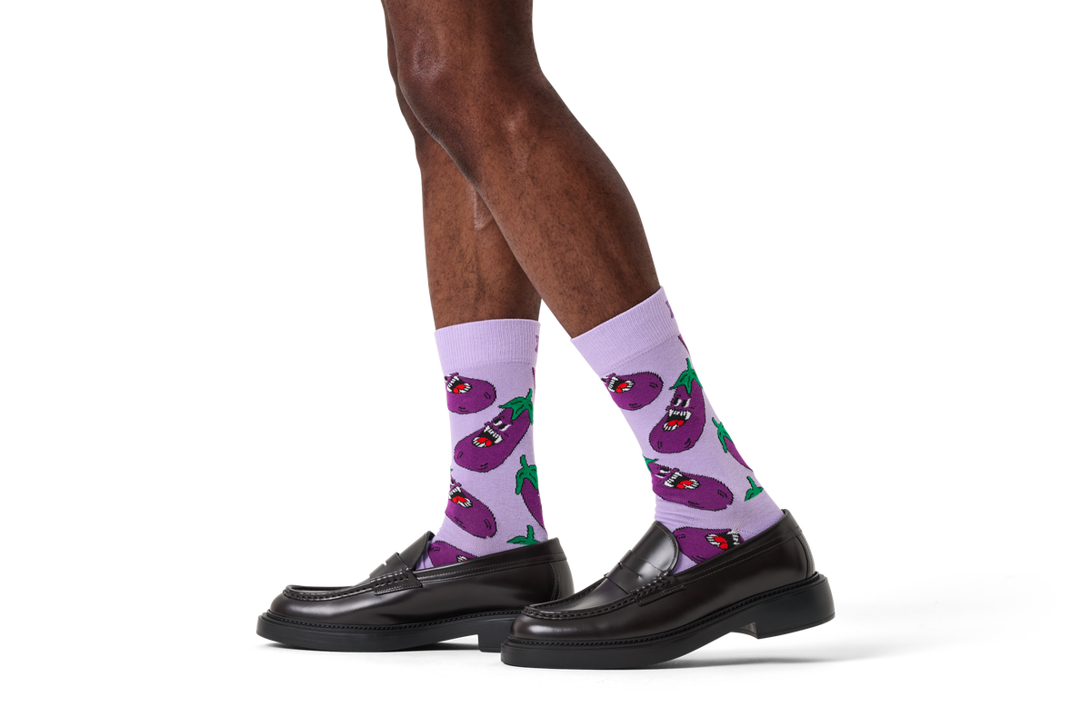 Angry Eggplant Sock