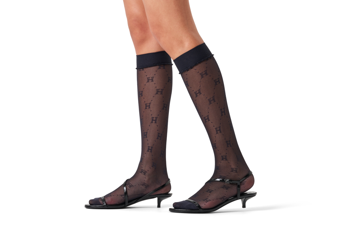 H Monogram Tall Crew Sock