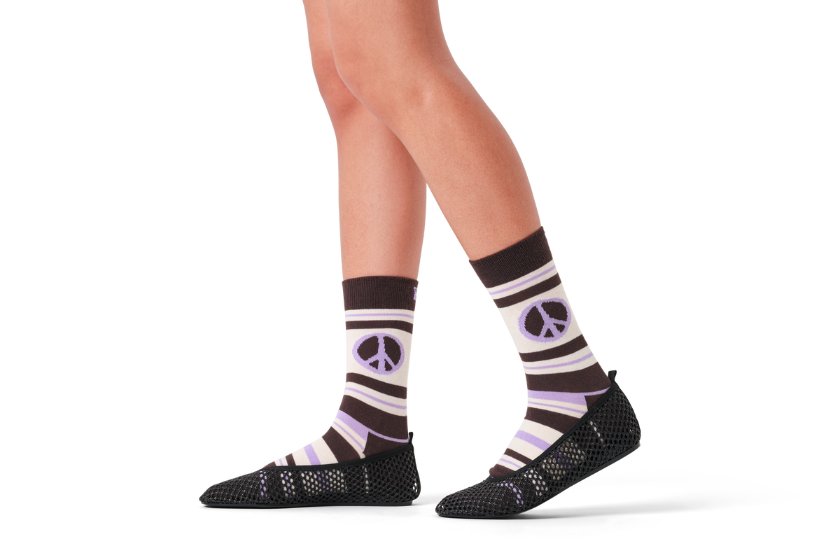 Peace Stripes Sock
