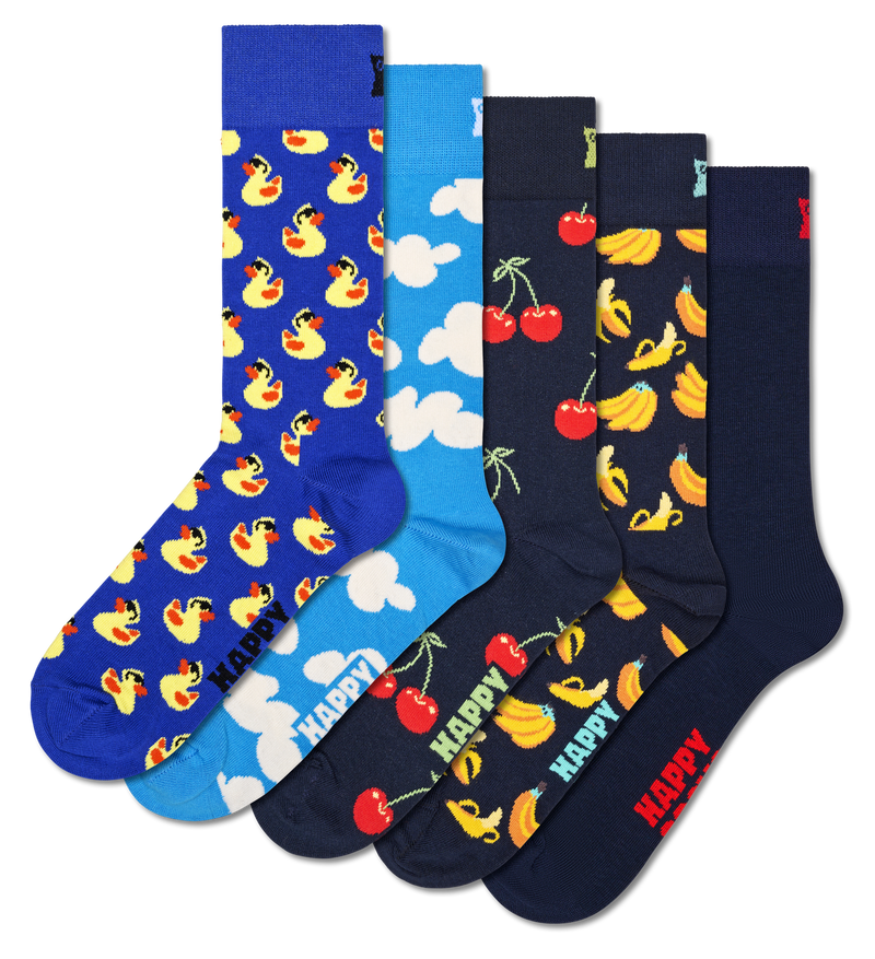 5-Pack Classic Rubber Duck Mix Socks