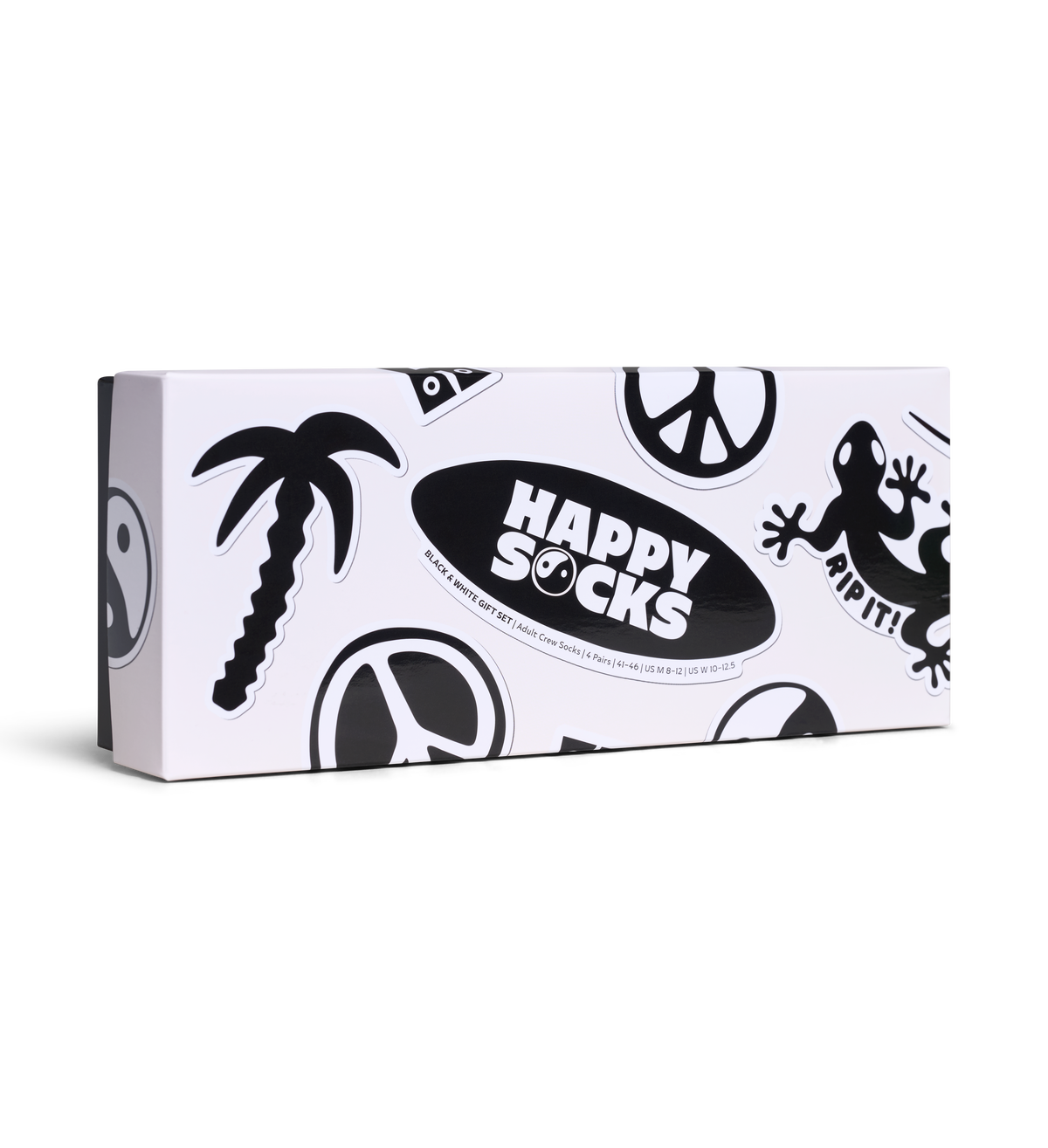 4-Pack Black and White Socks Gift Set