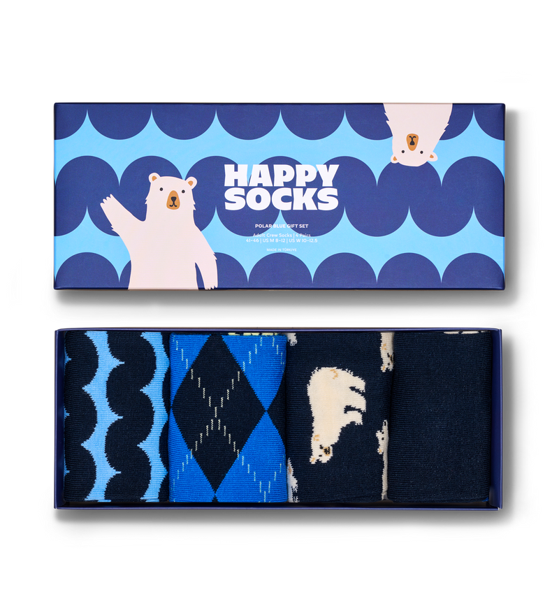 4-Pack Polar Blue Socks Gift Set