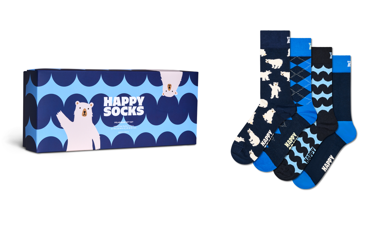 4-Pack Polar Blue Socks Gift Set
