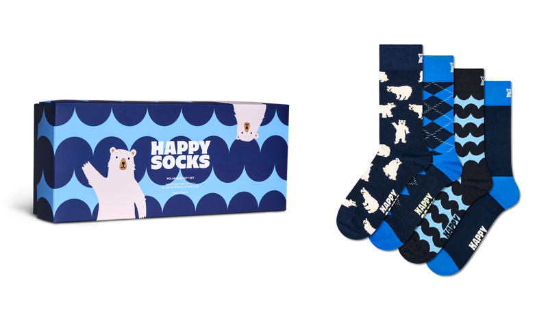 4-Pack Polar Blue Socks Gift Set
