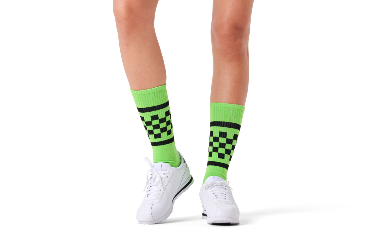 Checked Stripe Sneaker Sock