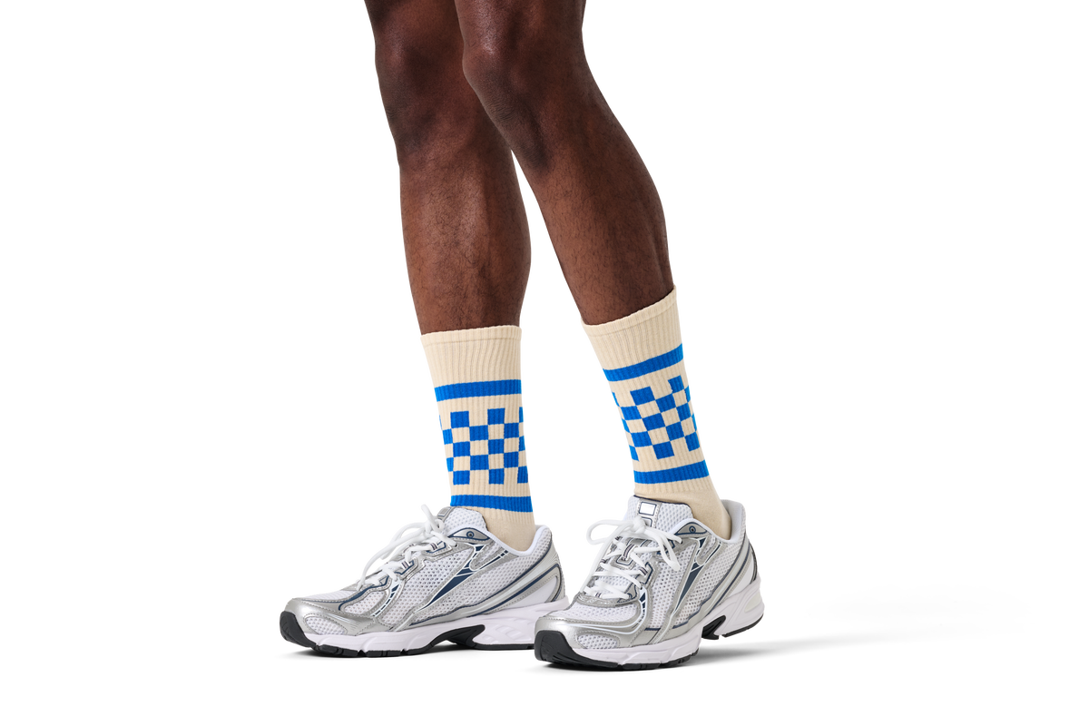 Checked Stripe Sneaker Sock