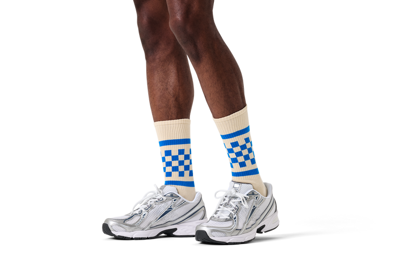 Checked Stripe Sneaker Sock