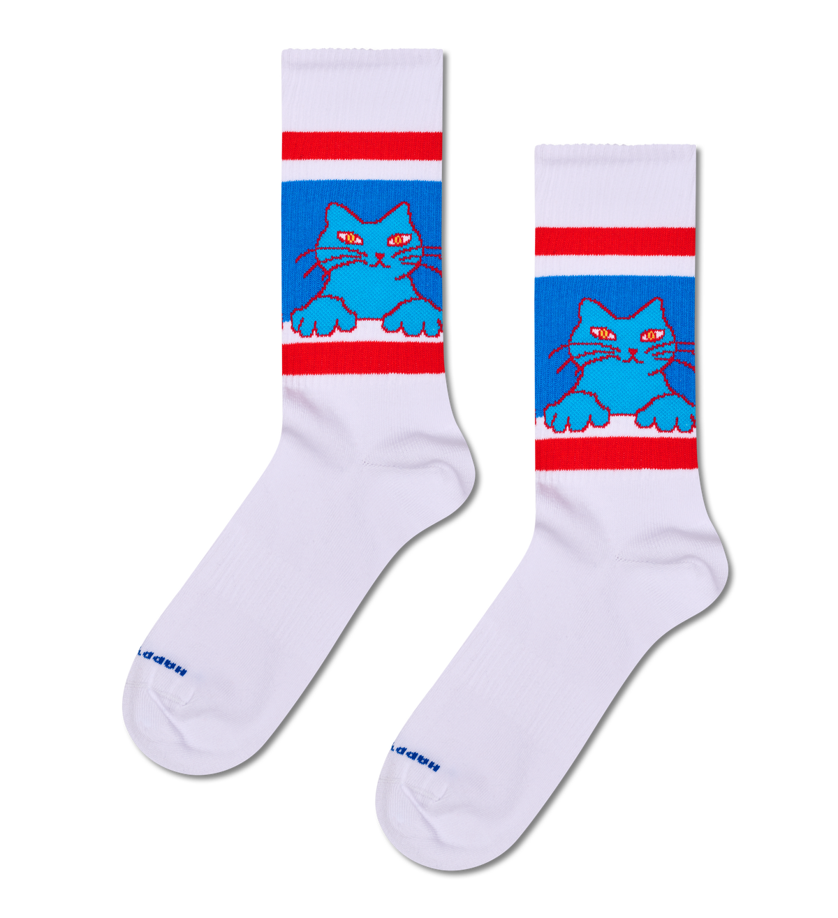 Cat On Stripe Sneaker Sock