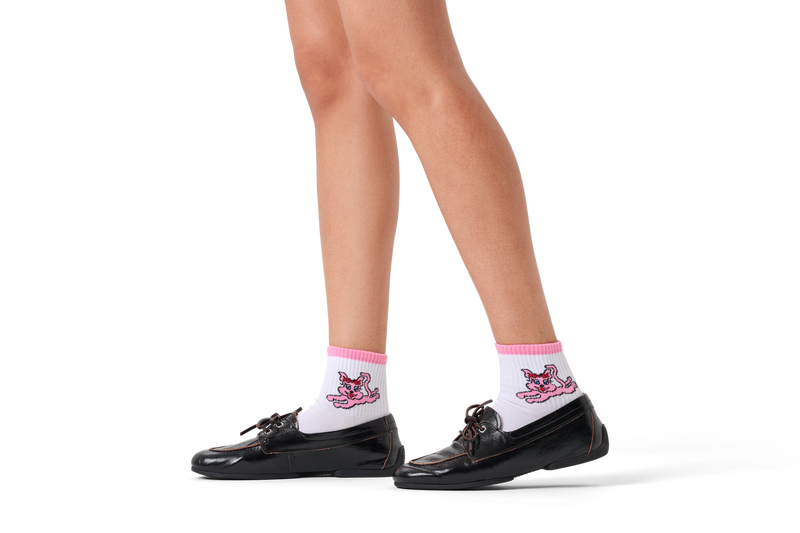 Happy Cat Mini Crew Sneaker Sock