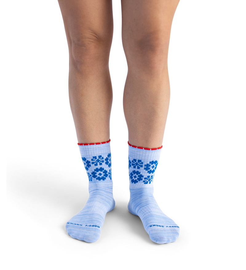 Flower Border Sneaker Sock