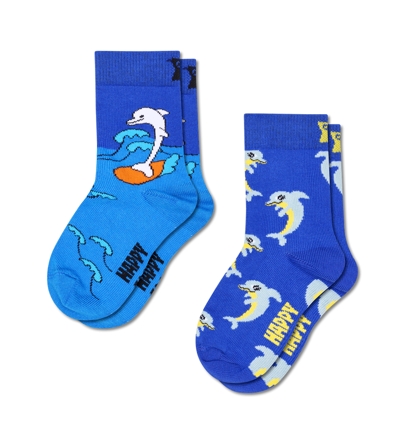 Kids 2-Pack Surfing Dolphin Sock