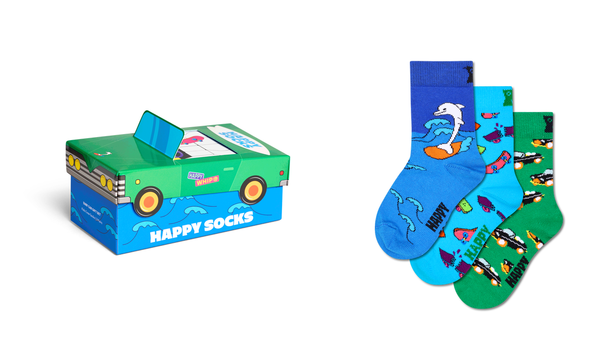 Kids 3-Pack Surfing Dolphin Socks Gift Set