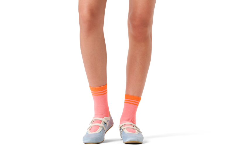 Orange Extra Cool Short Crew Sock
