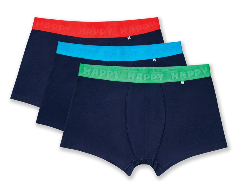 3-Pack Solid Navy Short Boxers