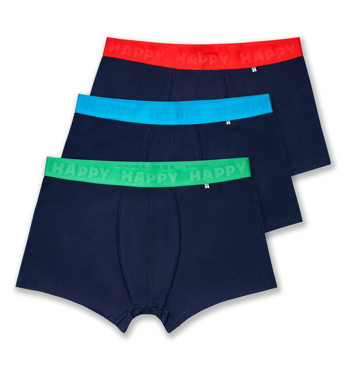 3-Pack Solid Navy Short Boxers