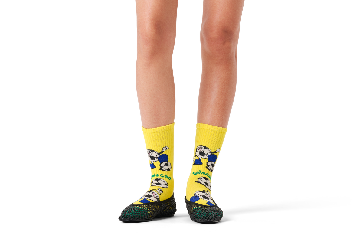 Team Brazil Football Sneaker Sock