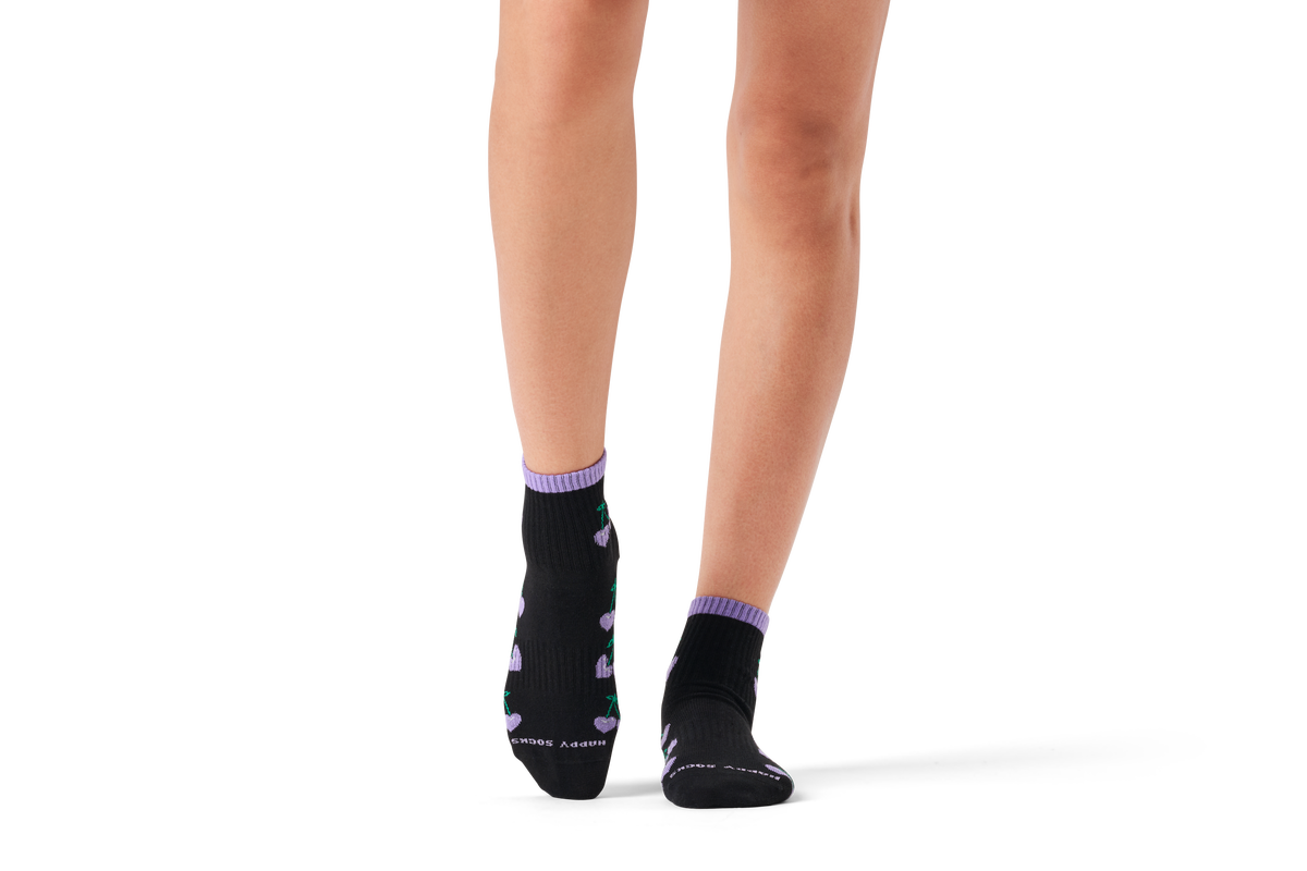 Cherries Mini Crew Sneaker Sock