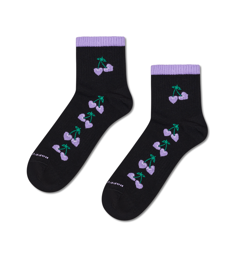 Cherries Mini Crew Sneaker Sock