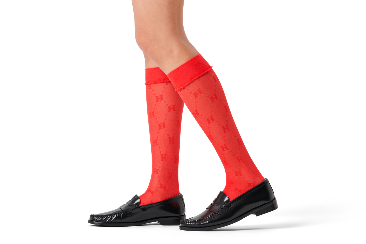 H Monogram Tall Crew Sock