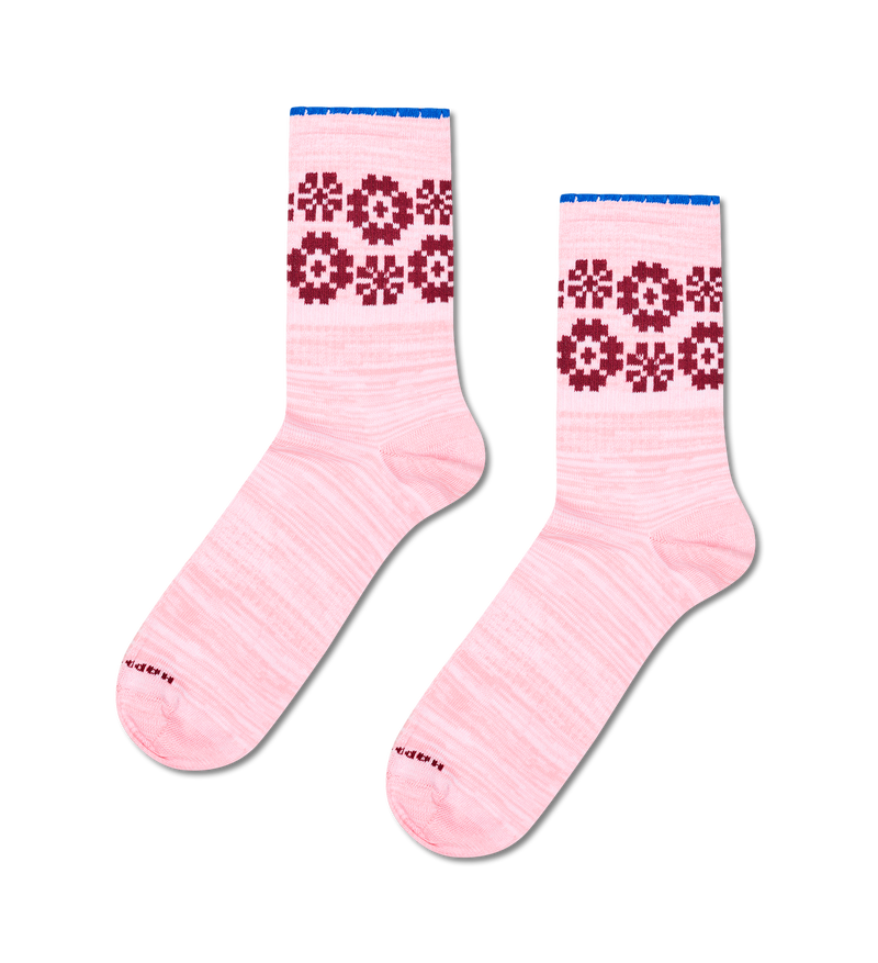 Flower Border Sneaker Sock