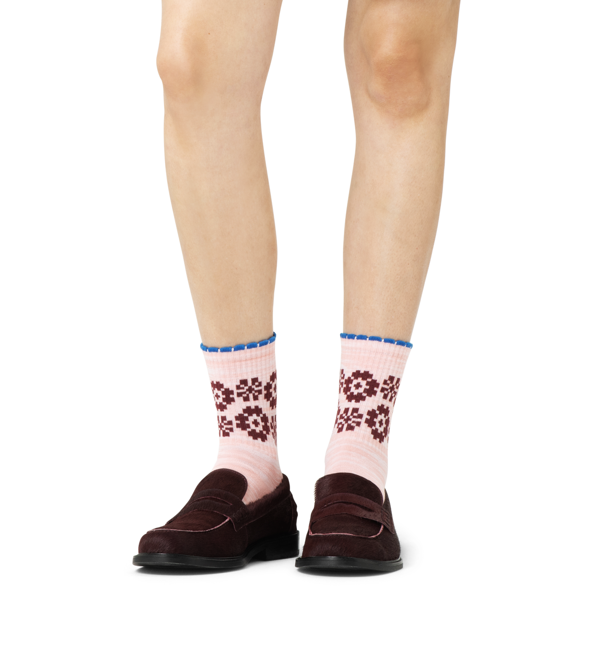 Flower Border Sneaker Sock