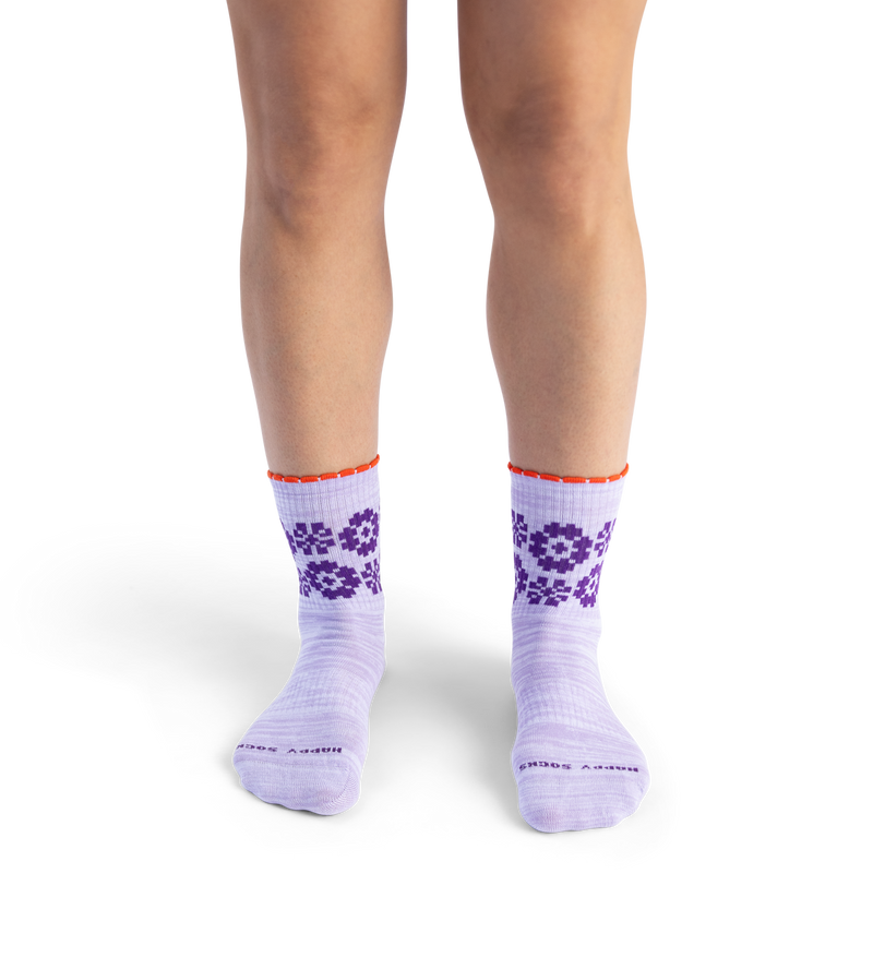 Flower Border Sneaker Sock