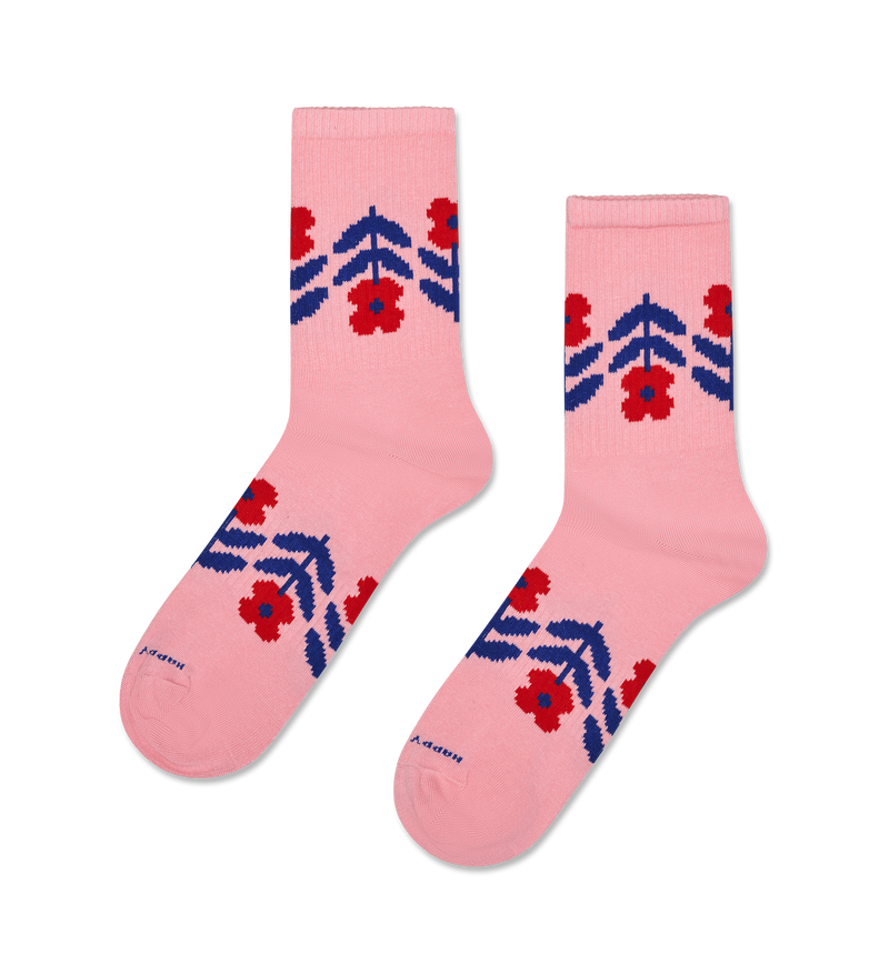 Flower Border Sneaker Sock