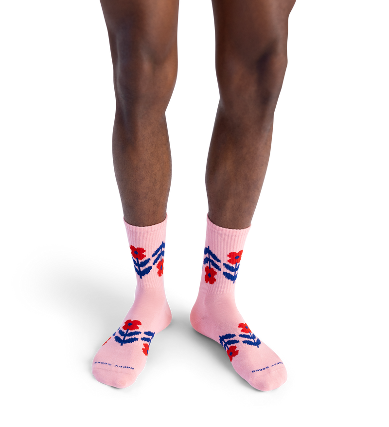 Flower Border Sneaker Sock