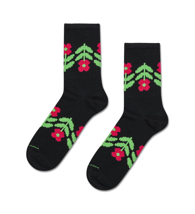 Flower Border Sneaker Sock