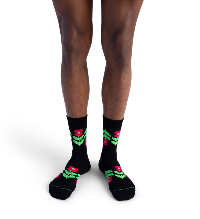 Flower Border Sneaker Sock