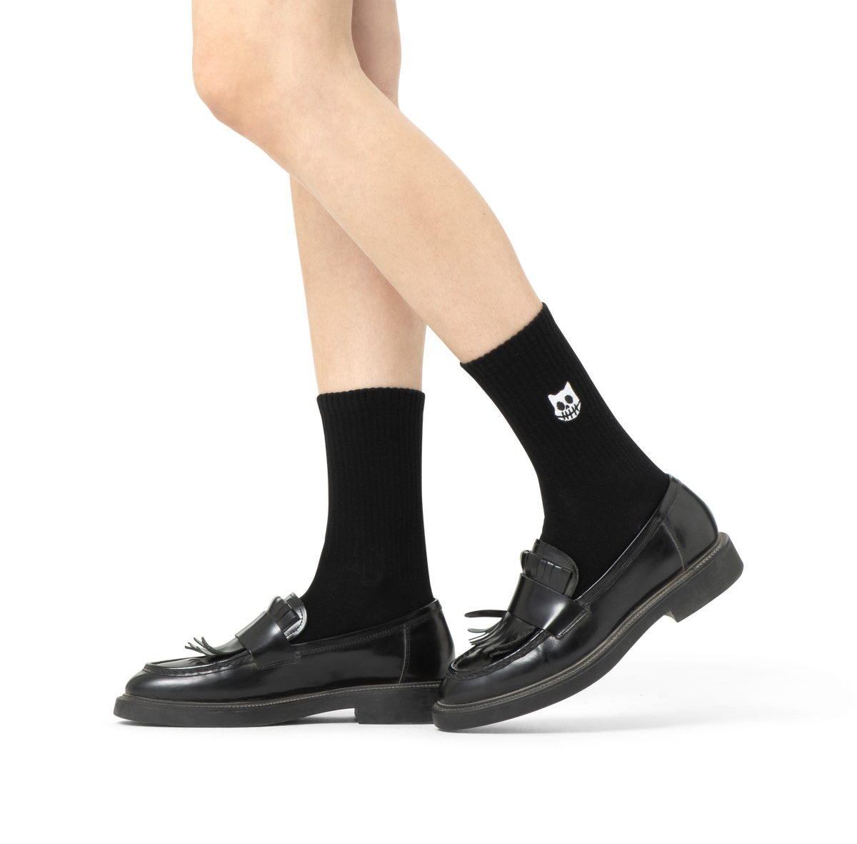 Cat Skull Sneaker Sock